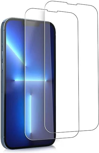MOBISTAR Screen Protector for iPhone 13 Pro Max 6.7-Inch, Tempered Glass Film Screen Protector 9H Hardness, Anti Scratch Bubble Free Ultra Resistant 2PC