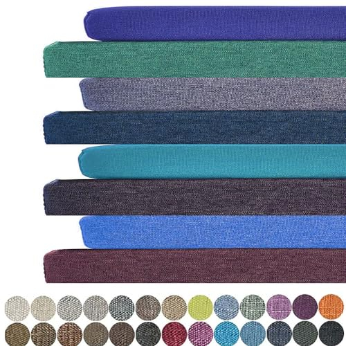 PAMEENCOS Bankauflage Sitzkissen 140X45X5CM,Bequeme Waschbare Abnehmbarem Gartenbankauflage Rutschfestes Sitzkissen Für Gartenbank Schaukel,Terrasse,Esstisch,Bank,Drinnen (40X40X8CM,Achat grün)
