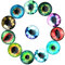 Operitacx 20st Buntglas Schmuck-cabochons Glas Edelsteine ​​handwerk Kristall-edelsteinperlen Nachgeahmte Edelsteinpaste Glaskuppel-cabochons Fliesen Anhänger Schmuck Handwerk Knopf Runden