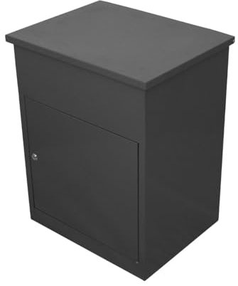 Cassetta postale per pacchi con serratura a parete, sicura, grande, per esterni, resistente alle intemperie, in acciaio zincato, 5 chiavi, 580 x 460 x 360 mm