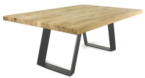 modernLOFTart Bankbeine Tischbeine - DIY Möbelfüße 60x10cm Anthrazit - Moderner Industrie-Look für Ihr Wohnzimmer - Metall Industrial Tisch Bank Sitzbank Couchtisch Kufen - Breite 20cm, Höhe 42cm