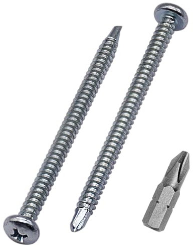 SKIR'CO (100 pezzi) Viti autoperforanti 4,8 x 70 mm, testa cilindrica Phillips, viti zincate DIN 7504 N, viti autofilettanti