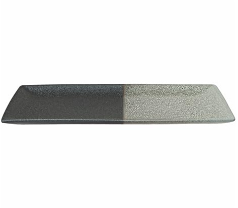 Maxwell & Williams AX0579 Platte eckig - 34,5 x 19 cm - Umi - Servierschale mit Reaktivglasur grau-schwarz, Geschenkbox
