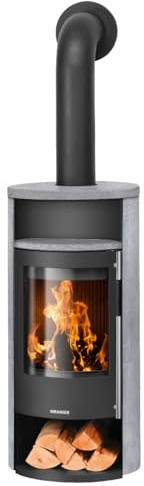 Oranier | Kaminofen | Polar Neo 4 | 5 kW | Stahl Schwarz, Speckstein
