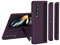 Asuwish Phone Case for Samsung Galaxy Z Fold 4 5G 2022 Cover with Detachable S Pen Holder Slot and Stand Kickstand Rugged Protective Hybrid Accessories ZFold4 Z4 Fold4 4Z ZFold45G G5 Women Men Purple