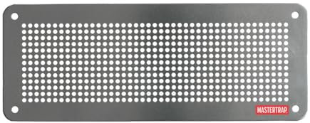 Mastertrap Air Brick Vent Cover Perforated Aluminium 95x245mm External Wall Air Vent Protector Grille Mesh Rodent Insect Proofing Plate Weatherproof Replacement