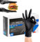ALWIDA Nitrile Gloves - Nitrile Throwaway Gloves | Black Pearl Nitrile Examination Gloves | Powder And Latex Gloves | Food Safe Nitrile Gloves | 100X Nitrile Gloves For Cooking Household