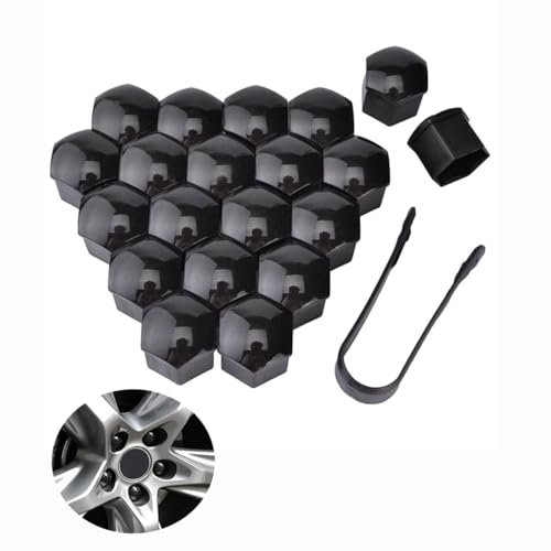 WACDXST 20 Stück Radschrauben Kappen,für Audi Q7 4L (7-Seat) 2005–2015 Radmuttern Abdeckungen Radbolzen Schutz Sechseckige Reifenmutternabdeckungen,B 19mm