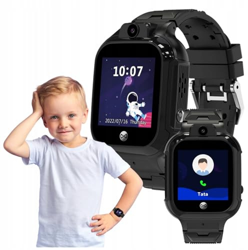 FOREVER Smartwatch Niños GPS WiFi See Me! 3 KW-320 Negro - Reloj Inteligente Niño con GPS y Llamadas - Smartwatch Sim con Botón SOS - Android e iOS - Resistente al Agua IP65 - Rastreador de Actividad