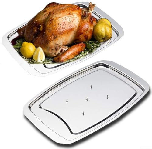 Zeroupshop Bräter Huhn Braten Huhn Rack Truthahn Rack Kochtabletts für Ofen für jeden Anlass Bratblech Grill Nagelschale Truthahn Rack mit Fleischnägeln