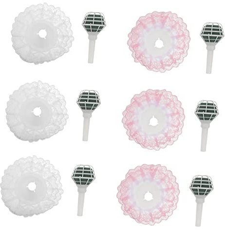 Lurrose 6 Sätze Blumenstrauß Torus Ideen für die Brautparty Hochzeiten Hochzeitsfeier blumenständer hochzeitsdeko Blumengriff für die Braut selber Machen Hochzeit mit Blumenhalter Plastik