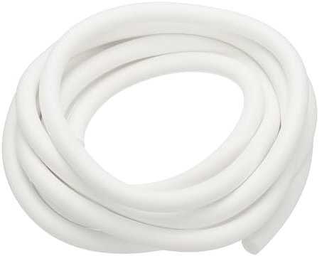 PATIKIL Bande d'étanchéité mousse silicone, 3 M (9,8 pi) 10 mm (0,39 po) Dia Backer Rod Round Haute densité Solide Éponge caoutchouc mousse Corde d'étanchéité pour blocage fissures, blanc