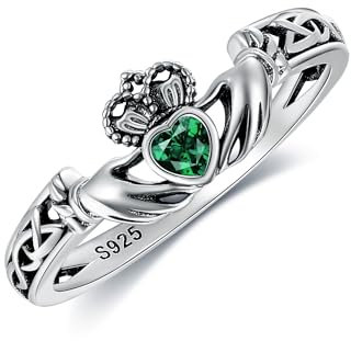 Claddagh Ringe für Frauen 925 Sterling Silber Claddagh Muttertag Schmuck für Mama