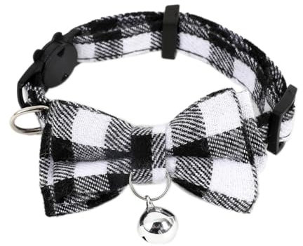 Jrifedptry B-Cute Katzenhalsband für Kleine Welpen, Katzen, Hundehalsbänder, Schleife, Kätzchenhalsband, Schleife, Halskette mit Glöckchen für Hunde und Katzen