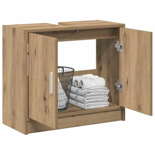 vidaXL Badezimmerschrank Artisan-Eiche 63 x 29 x 55 cm Holzwerkstoff | Jede Menge Platz zum Verstauen deiner Sachen, Robuste Bauweise für den täglichen Gebrauch, Moderner Look,