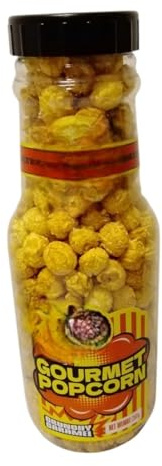 Gourmet Popcorn Bottle Sweet Caramel Style Flavoured Snack Ready to Eat Crispy Coated Corn Treat Convenient Resealable Bottle for Sharing Parties Movie Nights and Everyday Enjoyment (260g)