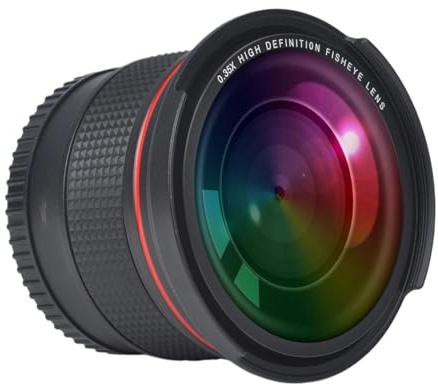 Compatible for Nikon D5200 D5100 D3500 D3400 D3300 D3200 D3100 52MM 55MM 58MM 0.35x Fisheye Wide Angle Lens for DSLR Cameras(1x55mm)