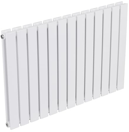 Baridi Horizontal Double Flat Panel Radiator 600 x 910mm, 13 Fins, Efficient Heat Output, Central Heating, White – DH351