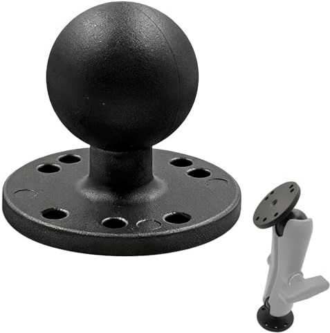 1,5 Zoll Kugelhalterung, Aluminiumlegierung C-Größe, 38mm Kugel mit AMPS-Loch Rundplattenbasis, kompatibel mit RAM Mounts geeignet für Doppelsockelarm Halterungen