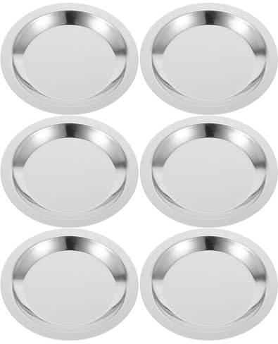HEANUJJ sous-Verres pour Bouteilles de Vin Lot de 6 en Acier Inoxydable Argenté, Résistance Haute Température et Protection de Table, Style Simple et Élégant pour Maison