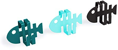 Balvi Gancio cassetto Fish Set di 3 Appendiabiti A Forma di Pesce Ideale per i cassetti della Cucina