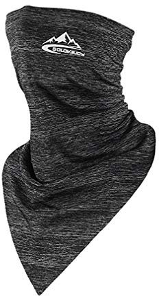 JK Home Multifunktionale nahtloses Dreieckstuch, tragbar als Stirnband, Schal, Sturmhaube, Maske, Kopfbedeckung, Bandana, Halstuch, Schlauchschal, für Männer und Frauen S grau