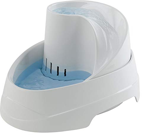 Ferplast Vega Fontaine Protection Antibactérienne Permanente Effet Source d'eau Filtrée Inclus Filtre à Charbon Actif pour Chat/Chien Taille Petite