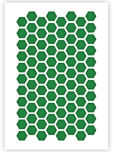 QBIX Hexagon Muster Schablone - Zum Malen auf Holz, Leinwand, Papier, Stoff, Boden, Wand und Fliesen - Wiederverwendbare DIY Kunst Handwerk Schablonen (A3 (29,7 x 42 cm)