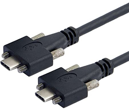 ChenYang CY Type-C USB 3.1 USB-C macho a macho tipo C USB 3.1 USB-C con tornillos M2 Tipo de montaje en panel de bloqueo Tipo 10Gbps Cable de datos 1.2M