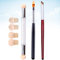 3 Pieces Nail Art Brush Set with 4 Replacement Head Ombre Nail Brush Nail Art Dust Brush Acrylic Nail Brushes for DIY Gradient Blooming UV Gel Nails