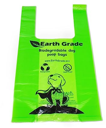 Hundekotbeutel in Erdqualität mit Bindegriffen auf Rolle, extra dick, robust, bio-auslaufsicher, für Hundekotbeutel (360 Bags)