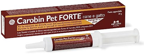 NBF Lanes | Carobin Pet Forte Cane Gatto, Pasta Appetibile 30 g, Riduzione Disturbi Acuti dell’Assorbimento Intestinale, Diarree Acute, Convalescenza