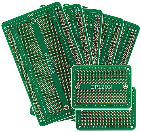 EPLZON Breadboard soldable Protoboard Kit circuito impreso de doble cara Prototipo Board PCB para proyectos electrónicos de bricolaje compatibles con arduin(Verde)