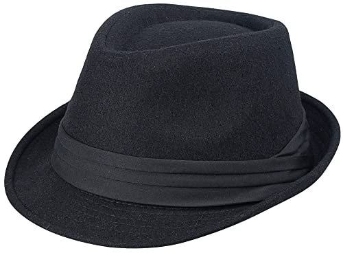 KorhLeoh Kinder-Filz-Fedora-Trilby-Hut-Gangster-Kind Panama Derby Manhattan Cuban Hat Jazz-Cap