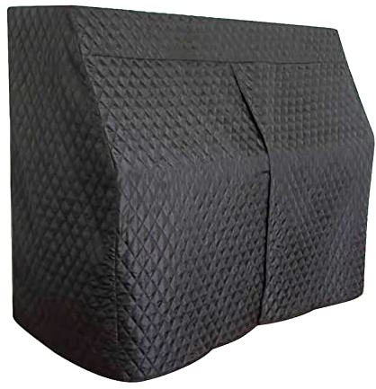 Upright Piano Cover Das Klavier ist vorne und hinten vollständig abgedecktDoppelseitig wasserdicht gestepptes Rautenmuster Passend für Upright Pianos in Standardgröße Staubdicht, Schwarz