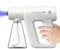 Pistola Eléctrica Desinfectante, Spray Alcohol, Atomizador Nano Nebulización, Máquina de Niebla, Uso Interior/Exterior, Blanco, Pulverizador Vapor Nano ULV Recargable con luz Azul-Atomize