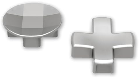 eXtremeRate 2Pcs Metall D-Pad Set für Xbox One Elite Controller, Magnetic Steuerkreuz Tasten Knöpfe Ersatzteile für Xbox Elite Series 2/Series 2-Core Controller-Matt Silber