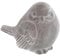 mucHome Dekofigur Vogel aus Beton Grau/Weiß Gewischt Höhe 11cm Tierfigur Skulptur Dekoaufsteller Tierskulptur