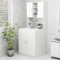 Homgoday Washing Machine Cabinet White 70.5x25.5x90 cm, Dryer Accessory Bathroom Cabinet, Washroom Laundry Room Home Furniture Washer Cupboard Storage Rack Cabinet
