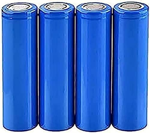- 4 baterías Recargables de 3,7 V y 2200 mAh, Capacidad Completa, Baja autodescarga, 1200 ciclos, baterías de Larga duración para Linterna LED