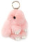 Xsclpomddy Porte-clés lapin mignon en peluche avec pompons, sac à main, décoration de clé de voiture, Rose Han, 15 cm