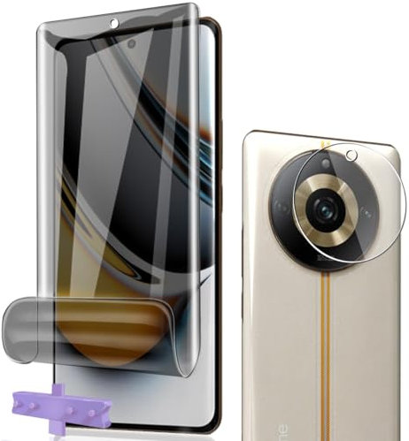 Phlleyaa Protector de Pantalla para Realme 11 Pro,Anti Espía TPU Película Protectora 1 Pack y Protector de Lente de Cámara 1 Pack,Fácil de Instalar Pantalla para Realme 11 Pro Vidrio Templado