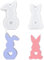 YEJAHY 2 Stück Ostern Kaninchen Silikonform, 3D Kaninchen Gießform Ostern, Kaninchen Gießform Ostern, DIY Hasenform für Ostern, Ostergeschenke, Handwerk (B)