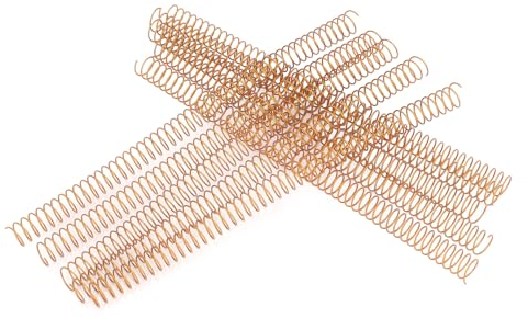 Spiralbindung, 100 Stück Spiralbindungsspule 48 Eisenringe Durchmesser 16 Mm für A4-Papier (GOLD)