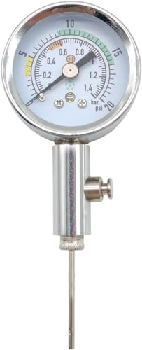 Luftdruckmesser Fußball Bälle, Ballpumpen Ball Manometer Mini Metal Ball Luftdruck Barometer Tool Ball-Gauge, Luftdruckmesser Barometer Tool für Basketball/Fußball/Volleyball/Rugby