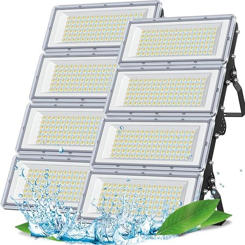 TASINUO LED Strahler Außen 400W 2 Stück, 40000LM Superhell Fluter Außen, Aussenstrahler Wasserdicht IP67, 7000K Außenstrahler LED Scheinwerfer 85-265V für Garten, Garage, Fabrik, Sportplatz