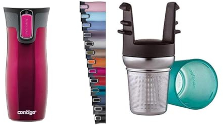 Contigo Thermobecher West Loop Autoseal, Edelstahl Isolierbecher & Teesieb Infuser für alle West Loop Thermobecher