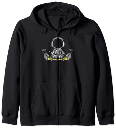 Lawnmower Lawn Ride-on Mower Gardening Grass Cutter Zip Hoodie
