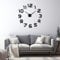 SHOPROM Orologio da Parete Adesivo Grande - Orologio da Parete Moderno Grande da 60 a 120 Cm - 3d Wall Clock Silenzioso (NERO)