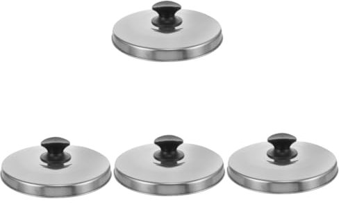 Garneck 4piezas Cubierta para Olla Arrocera De Acero Inoxidable Tapa Resistente Calor para Cocción y Almacenamiento Compatible Arrocera Modelos Similares